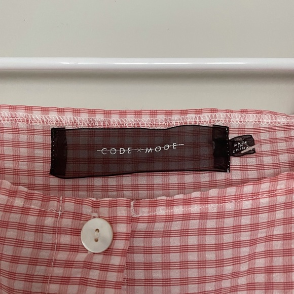 Code x mode gingham puff sleeve blouse - Picture 2 of 6